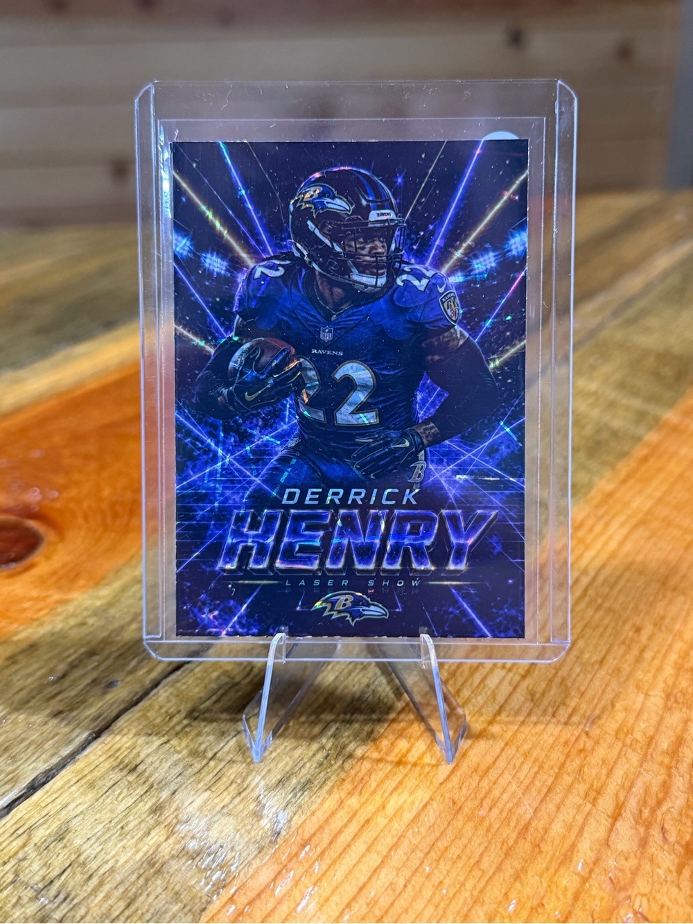 Derrick Henry Baltimore Ravens Laser Show Custom Football Card